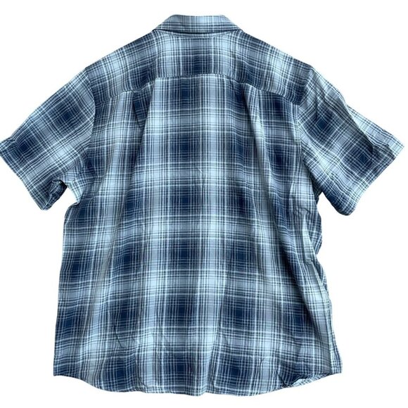 NEW Orvis Men's XL Short Sleeve Tech Shirt Blue Plaid Outdoor UPF 30 - Picture 4 of 11